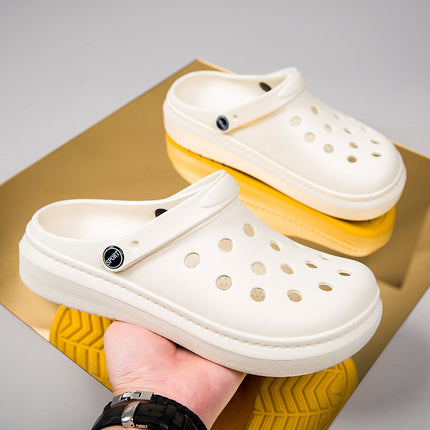 Cross-border Hole Shoes Men's Light Soft Slippers Casual Breathable Garden Baotou Slipper Men's Beach Shoes Men's Trendy