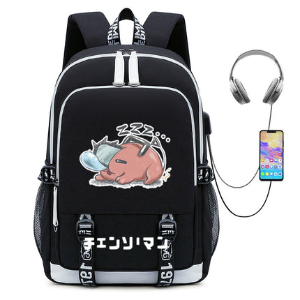 Anime Chainsaw Man Chainsaw Man peripheral schoolbag student male travel bag chain saw Man computer backpack