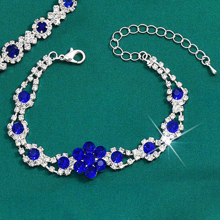 Bridal Jewelry Set, Bracelet, Earrings, Necklace, Ring, Four-Piece Set, Versatile, Elegant, Light Luxury, High-End, Cross-Border