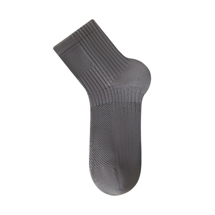Pure Cotton Socks Men's Summer Thin Mesh Mid-Tube Socks Breathable Sweat Absorbing Deodorant Sports Summer Men's Boneless Cotton Socks