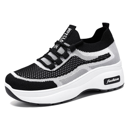 Mom's Shoes 2026 Summer Thick-Soled Casual Style Women's Shoes Manufacturer Wholesale Dropshipping Height-Increasing Shoes Mesh Breathable Shoes for Women