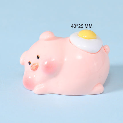 Resin stereo cartoon pig diy jewelry accessories car micro landscape ornaments keychain blind bag handmade materials