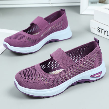 Shoes Women's Summer New Breathable Casual Shoes Hollow Soft Sole Cave Shoes Outer Wear Slip-on Old Beijing Cloth Shoes Women