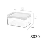 8030. transparent box with white lid - small size 1 pet high transparency can be stacked