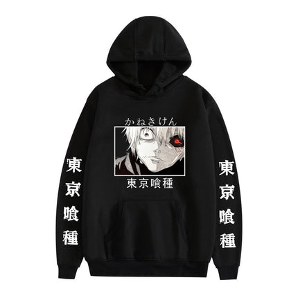 Cross-border new Tokyo cartoon print casual loose black hoodie men's and women's fashion hoodie