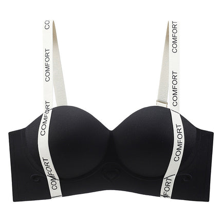 Southeast Asia Cross-Border Peach Heart Half-Cup Small Bust Push-Up Bra Without Underwire for Women, Anti-Sagging and Side Breast Gathering Bra