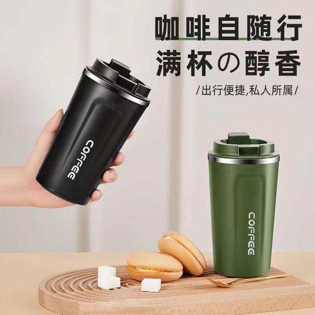 Fashion coffee cup 304 stainless steel vacuum mug couple cup portable car gift cup cross-border wholesale