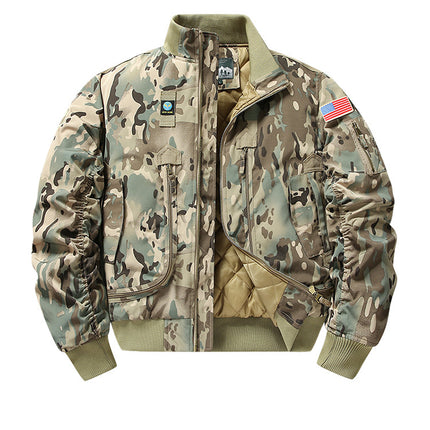 Autumn and Winter Ma1 New Jacket cotton and thickening Workwear Air Force Loose plus size Casual Jacket Baseball Uniform Camouflage