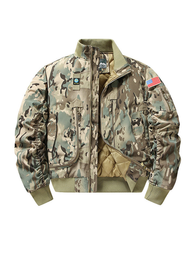 Autumn and Winter Ma1 New Jacket cotton and thickening Workwear Air Force Loose plus size Casual Jacket Baseball Uniform Camouflage