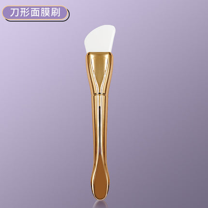 New Silver Rod silicone mask brush multifunctional beauty makeup brush ultra-thin flat head coating foundation brush mud film brush