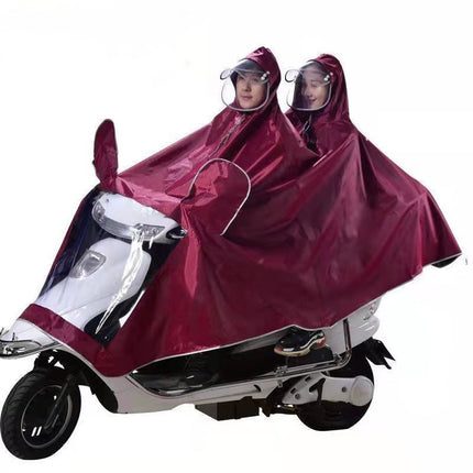 Electric Car Raincoat Men's and Women's Motorcycle Battery Car New Special Double-Person Long Full-Body Anti-Rainstorm Poncho