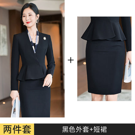 light blue Suit suit Women's Autumn Jewelry Store Workwear Case Field Customer Service Work Clothes Formal Business Wear Autumn
