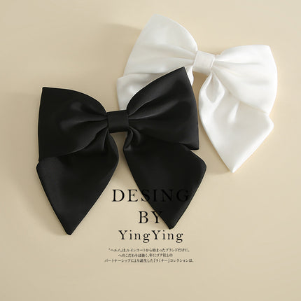 Yiwu factory new solid color large hairpin bow hair accessories hairpin bangs clip top clip headdress in stock wholesale