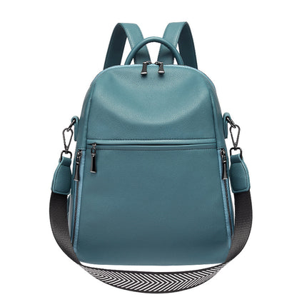 Genuine Leather Backpack for Women 2025 New Model Large Capacity Student School Bag with Multiple Pockets Urban Simple Versatile