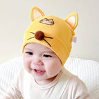 Cat ears yellow single cap / 1-12 months 38-46cm