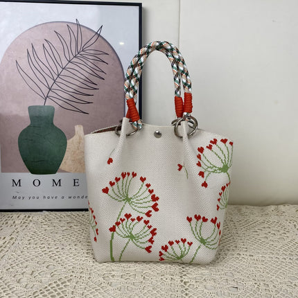 Korean Style New Ins Knot Handbag Spring and Autumn Portable Bucket Bag Travel All-match Small Large Capacity Handbag