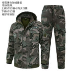 Waterproof plus velvet green forest suit [012] / 195 yards [recommended 95-105kg ]