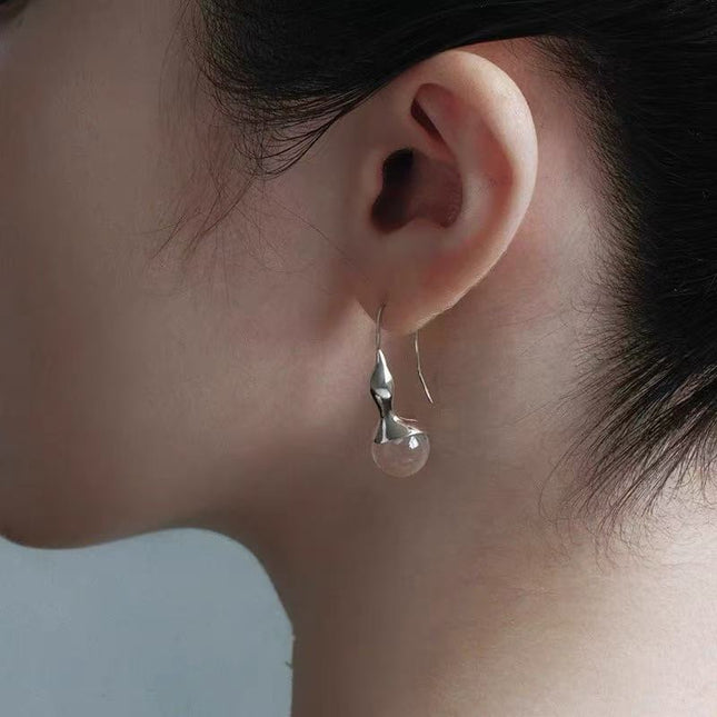 Crystal Gourd Pendant sweater chain earrings feminine light luxury fashion pull national style niche high-grade clavicle chain