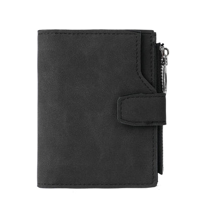 New Women's Wallet Short Zipper Wallet Korean Version Versatile Coin Purse Multi-Card Slot Buckle Card Holder Factory Direct Supply