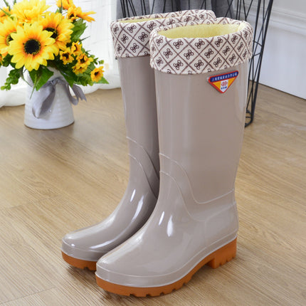 Shenshen Rain Boots for Women, Non-Slip, Waterproof, High-Top, Cotton-Padded, Warm, Suitable for All Seasons, Lightweight, Non-Slip Rubber Shoes