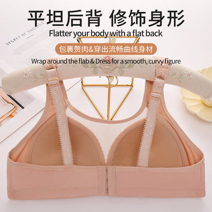 New Cross-border Underwear Women's Thin No Steel Rings Large Chest Showy Small Anti-sagging Bra Plus Size Sports Yoga Bra
