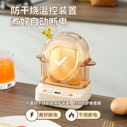 Mini Egg Boiler 2024 New Arrival Regular One-person Egg Steamer Automatic Power-off Household Small Smart