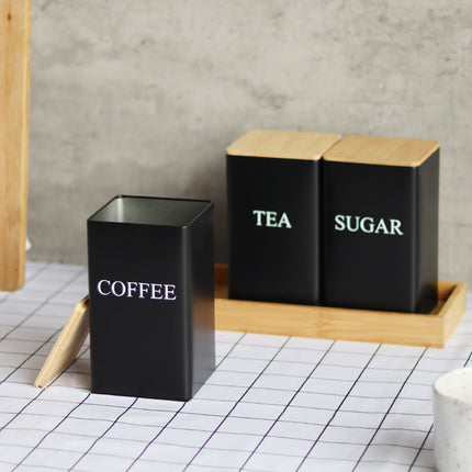 TEA,COFFEE,SUGAR Combination suit Tea Tea Coffee Candy Tinplate Box Jar Tea Bag Capsule Storage