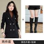 Black jacket + shorts / S