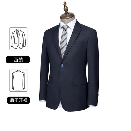 High-end Men's Suit Men's Suit navy blue Machine Washable Wool Suit Jacket Men's Best Man Group Clothing Business Wear