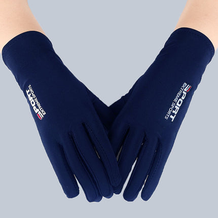 Cycling Gloves, Outdoor Driving Gloves, Electric Vehicle Sun Protection Gloves, Non-Slip Touch Screen Fingerless Gloves, Men's Fishing Ice Silk Gloves Wholesale