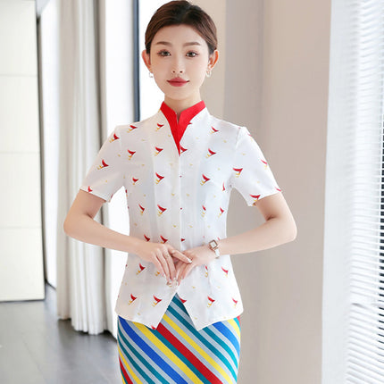 [Stewardess Uniform] Air South China Airlines Professional Wear Women's Suit Set Autumn and Winter Suit Set Workwear Skirt Suit