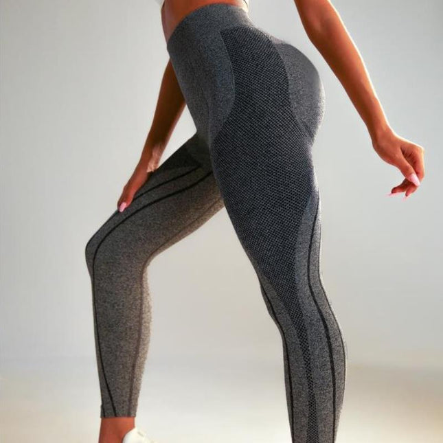 Cross-Border Women's High-Waisted Fitness Pants Pilates Butt-Lifting Workout Running Elastic Yoga Pants Thin Sports Leggings