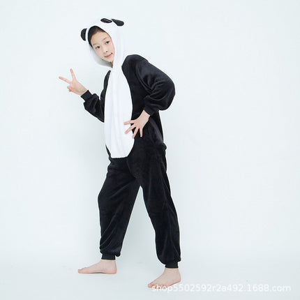 Mixed batch autumn and winter flannel cartoon one-piece pajamas home performance clothes toilet version adult home clothes pajamas
