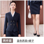Blue suit + skirt / S
