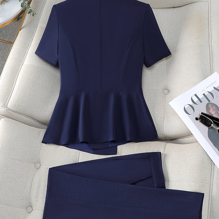 Business Suit suit Women's Summer Temperament High-end Beautician Beauty Salon Tooling Jewelry Store Front Desk Work Clothes