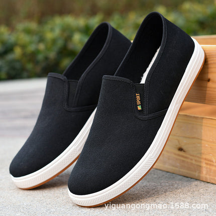 Old Beijing Cloth Shoes Canvas Shoes Spring and Autumn Single Shoes Middle-aged and Elderly Non-slip Wear-resistant Dad Shoes Lightweight Breathable Soft Sole