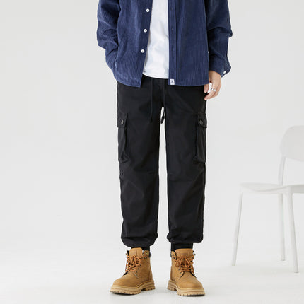 Multi-pocket Tooling Pants Men's Spring and Autumn Japanese Tooling Sports Pants Men's Summer Thin Loose Casual Pants for Men
