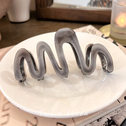 New popular acetate metal hair clip women's large hairpin hair volume large hair grip headdress light luxury high-end design hair accessories
