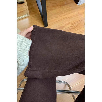 Coffee-colored Micro-blare Jeans Women's Spring Trendy All-match New High Waist Stretch Slim Slim Fit Flare Pants
