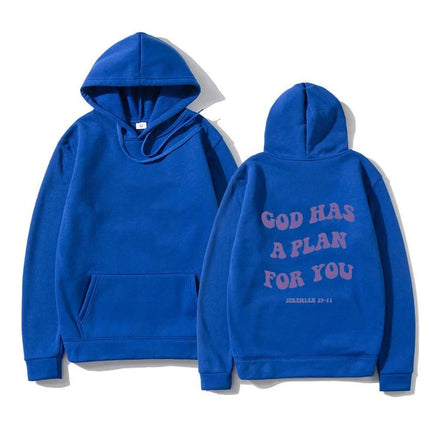 2023 Amazon Foreign Trade Women's Velvet Sweatshirt Plain Letter Print Kangaroo Pocket Drawstring Printed Hoodie