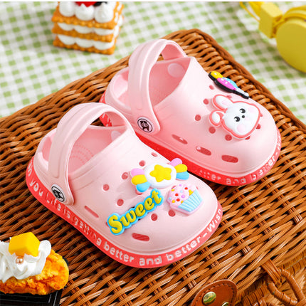 Summer Kids ShoesSandals Hole Children's Shoes Slippers Soft Anti-Skid Cartoon Design Hole Baby Shoes Sandy Beach For Boys Girls