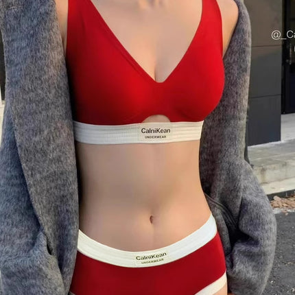 Traceless All-round Fixed Cup Milk Leather Soft Litching Underwear Women's Small Chest Gather-up Large Traceless Bra Women