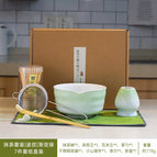 Matcha set|Corrugated style|Gradient green|7-piece set in carton