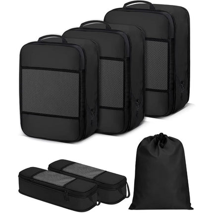 Compression Travel Bag Six-Piece Suit Suitcase Classification Storage Compression Bag Clothing Organizer Bag Portable Portable Storage