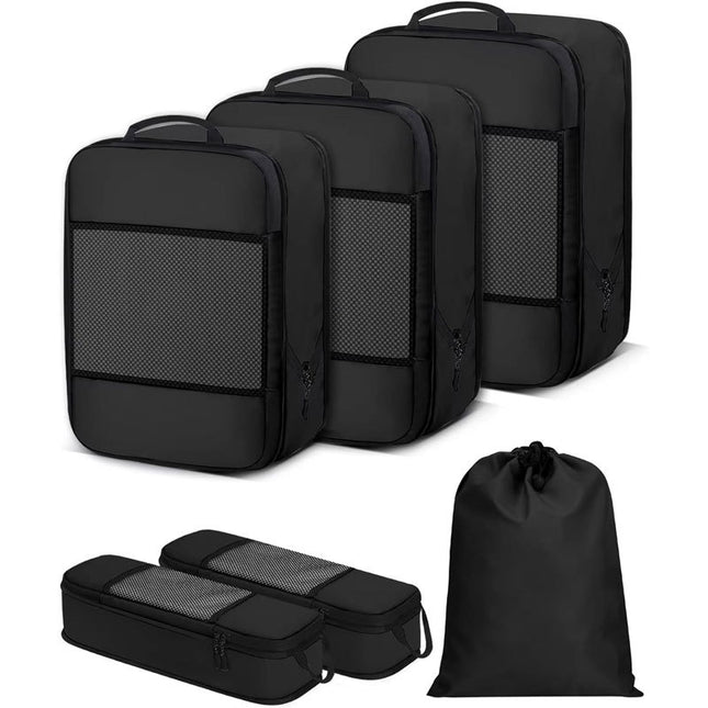 Compression Travel Bag Six-Piece Suit Suitcase Classification Storage Compression Bag Clothing Organizer Bag Portable Portable Storage
