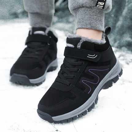 Ladies winter snow boots plush warm cotton shoes wear-resistant plus size cold-resistant sports outdoor elderly shoes factory wholesale