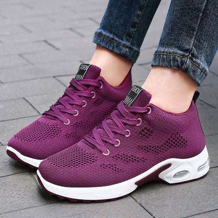 Women's Shoes 2026 New Korean Style Fashion Trendy Foreign Trade Running Shoes Soft Sole Breathable Sports Shoes Air Cushion Shoes for Women