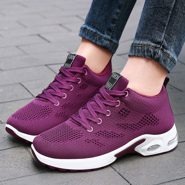 Women's Shoes 2026 New Korean Style Fashion Trendy Foreign Trade Running Shoes Soft Sole Breathable Sports Shoes Air Cushion Shoes for Women