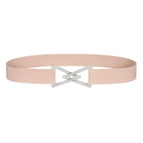 Pink silver buckle / L 85cm