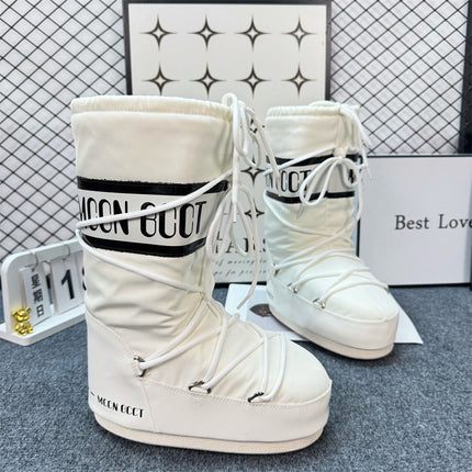 Celebrity Style Thick-Soled Colorful Moon Boots 2025 Winter New Long Ski Boots Warm Anti-Ski Boots for Women